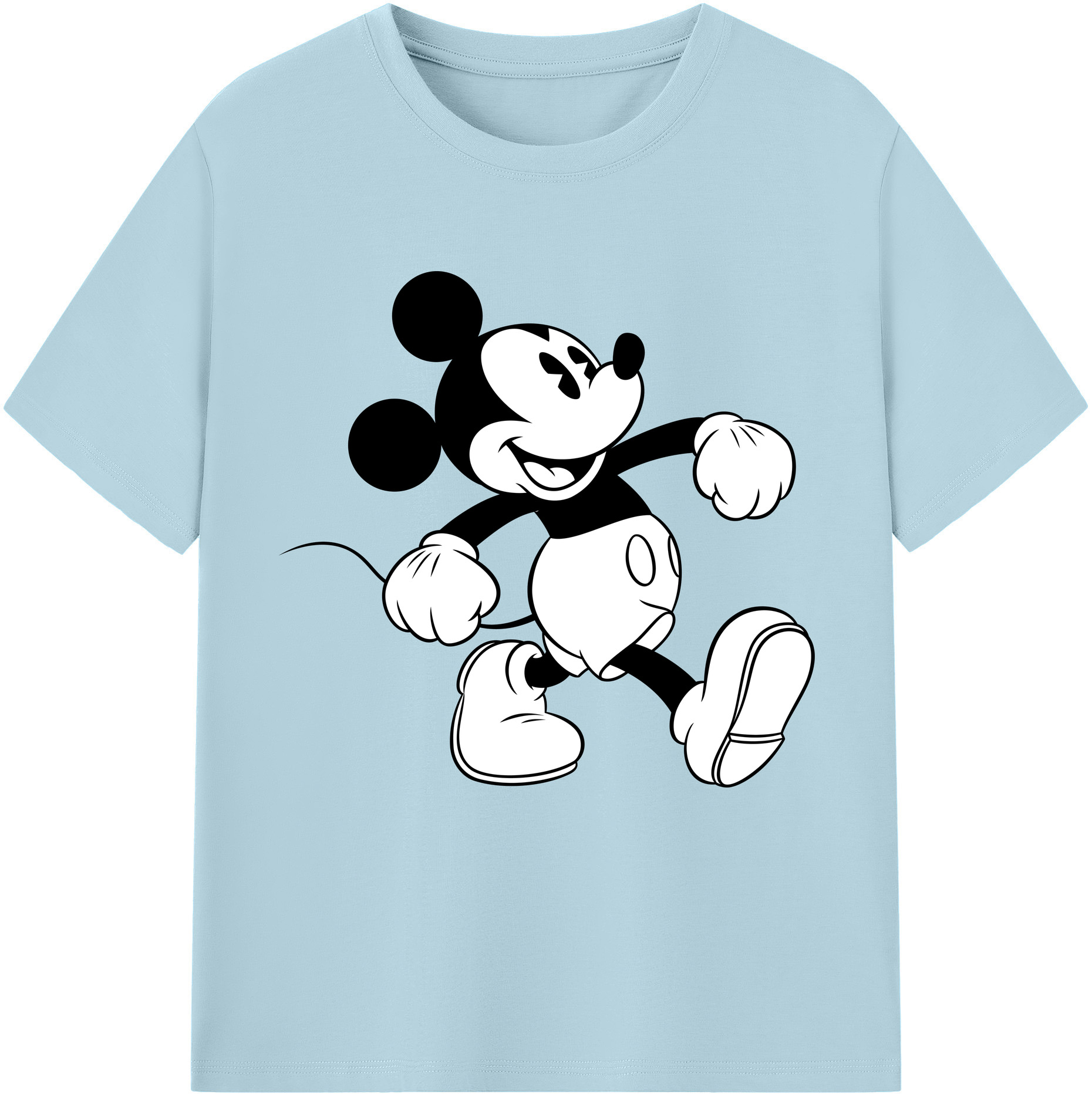 （画像用） ミッキーマウス Mickey Mouse 綿100％半袖Tシャツ（フロントプリント）